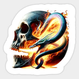 Dragon Skull Sticker